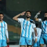 لاعبي بيراميدز يحتفلون بالهدف