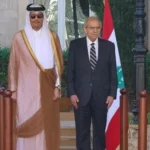 جانب من لقاء رييس الوزراء اللبناني والقطري