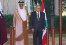 جانب من لقاء رييس الوزراء اللبناني والقطري