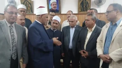 الشيخ احمد الشرقاوي رئيس قطاع المعاهد الازهرية خلال زيارته