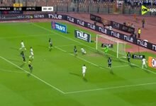 أحمد شريف يحرز هدف الزمالك والمباراة