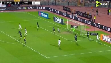 أحمد شريف يحرز هدف الزمالك والمباراة